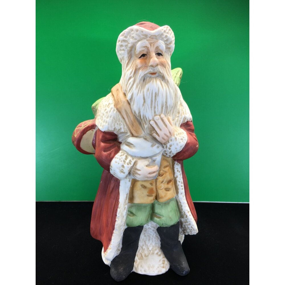 Vtg Santa Claus Saint Nicholas Figurine Porcelain Christmas Holiday Home Decor